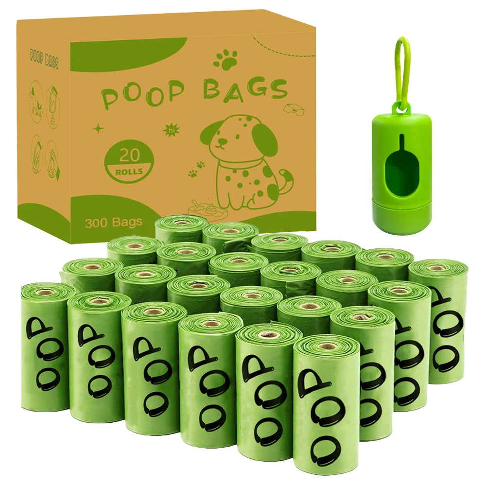 Certified Compostable Dog Waste Bags 100% Leak-Proof, Biodegradable Eco-Friendly Pet Waste Bags Made from Corn Starch